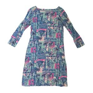 Lilly Pulitzer UPF 50+ Sophie Dress Whisper Blue Yeah Buoy Size XS
